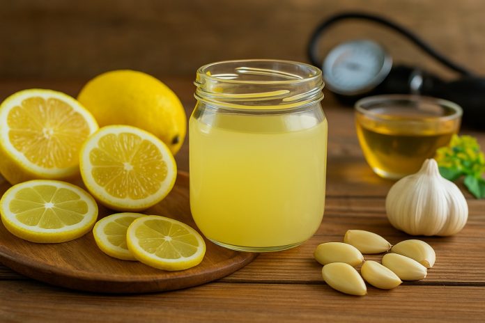Borcan cu suc natural din lămâie și usturoi, rețetă tradițională veche pentru sănătatea inimii și detoxifierea organismului