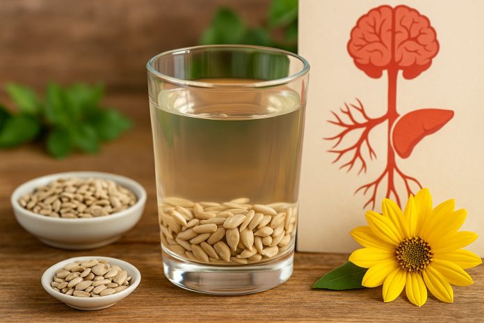 Apa cu semințe de floarea-soarelui pentru inimă sănătoasă, colon curat și memorie mai bună