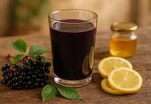 Sucul de soc – băutura naturală care îți susține metabolismul, memoria și imunitatea Pahar cu suc de soc proaspăt, bogat în antioxidanți, benefic pentru metabolism, memorie și imunitate