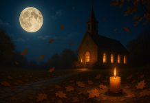 Noaptea de 25 spre 26 octombrie – când timpul se oprește. Sfântul Dumitru aduce curățare, protecție și începuturi noi celor care cred biserică luminată de lună plină și lumânare aprinsă, simbol al nopții Sfântului Dumitru