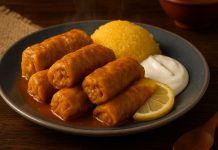 Cât orez se pune la 1 kg de carne pentru sarmale. Așa vor ieși gustoase ca la bunica Farfurie de sarmale aburinde servite cu mămăligă și smântână