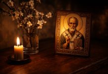 Tradiții de Ajunul Sfântului Nicolae – lumânare, icoană și crenguțe de pom fructifer