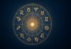 Horoscop Decembrie 2025, cu Alexander Zaraev – Patru zodii încheie anul cu noroc, bucurii și câștiguri importante Zodiac luminos pe fundal albastru cu accente aurii, tematică astrologică pentru horoscopul lunii decembrie.
