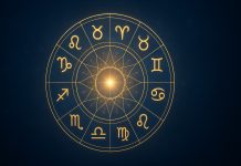 Horoscop Decembrie 2025, cu Alexander Zaraev – Patru zodii încheie anul cu noroc, bucurii și câștiguri importante Zodiac luminos pe fundal albastru cu accente aurii, tematică astrologică pentru horoscopul lunii decembrie.