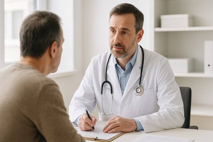 Consultație medicală pentru persoanele peste 40 de ani, în cadrul pachetului gratuit de prevenție CNAS