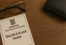 Românii care au lucrat înainte de 2001 ar putea primi bani în plus la pensie: ce se schimbă și cine beneficiază Seniori români consultându-și talonul de pensie la masă, lumină caldă, fundal neutru