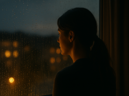 Români plecați din țară, citiți cu atenție acest mesaj important „Silueta unui român plecat în străinătate privind pe fereastră, ilustrând dorul de casă.”