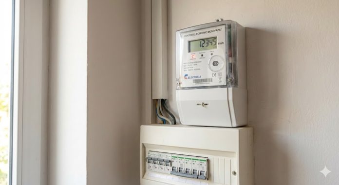 facturi-energie-2025.jpg Contor de energie electrică și grafic al consumului, simbol al schimbărilor din facturile la energie.