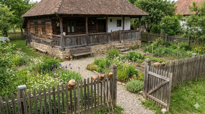 Grădină de casă și zonă de acces, imagine ilustrativă pentru un articol despre metode naturale de descurajare a șerpilor