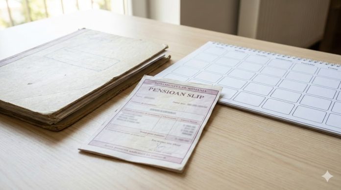 Talon de pensie românesc și documente administrative, imagine ilustrativă pentru un articol despre recalcularea pensiilor