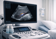 Semne că ficatul suferă, chiar dacă nu te doare. Ce arată analizele și când trebuie să mergi la medic Ecografie abdominală folosită pentru evaluarea ficatului