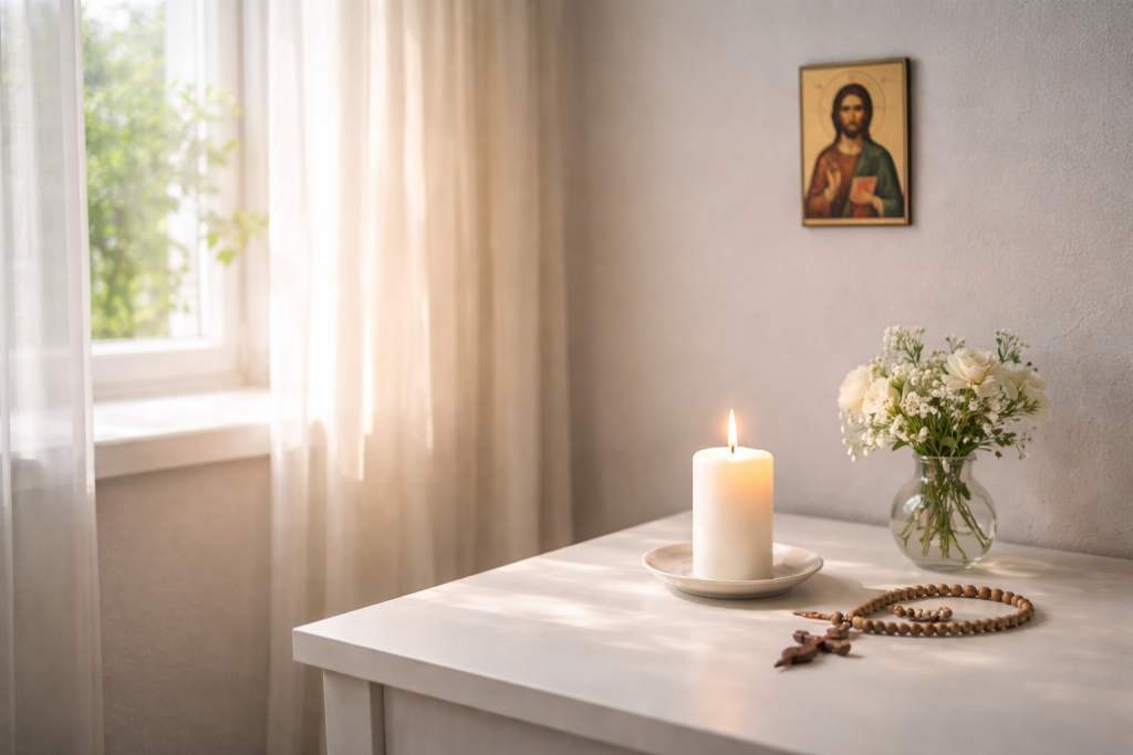 Atmosferă liniștită de dimineață, potrivită pentru rugăciune