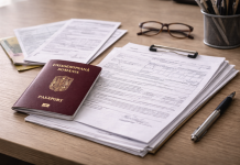 Românii plecați în străinătate: ce drepturi au la pensie și ce greșeli îi pot costa bani Documente de muncă și pașaport, simbol al pensiei pentru românii plecați în străinătate