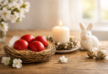 Calendar cu data Paștelui 2026 evidențiată pentru credincioșii români
