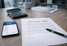 Persoană analizând documente bancare privind executarea silită și restructurarea datoriilor