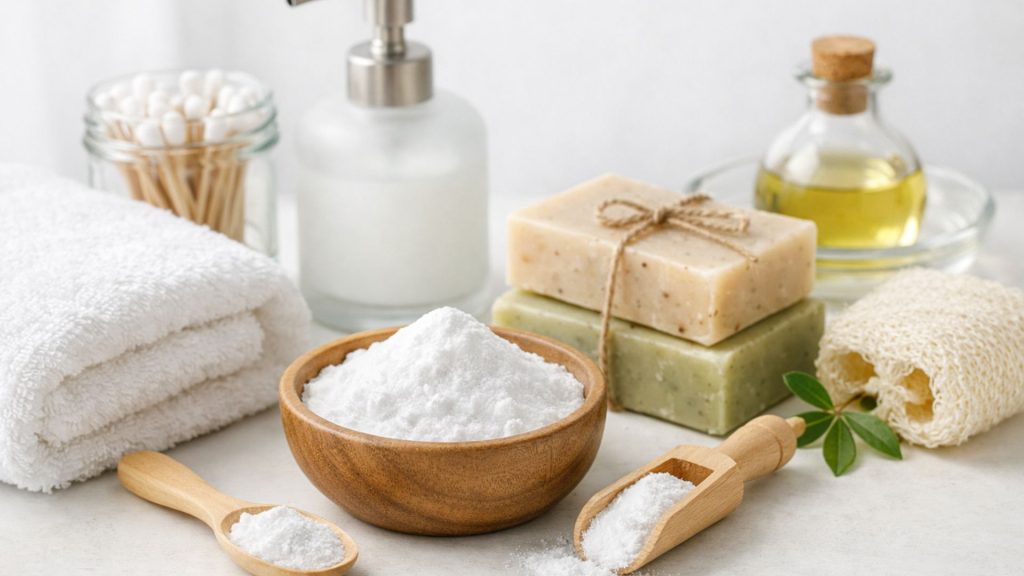 Bicarbonat de sodiu folosit în îngrijirea pielii și igienă personală, prezentare informativă