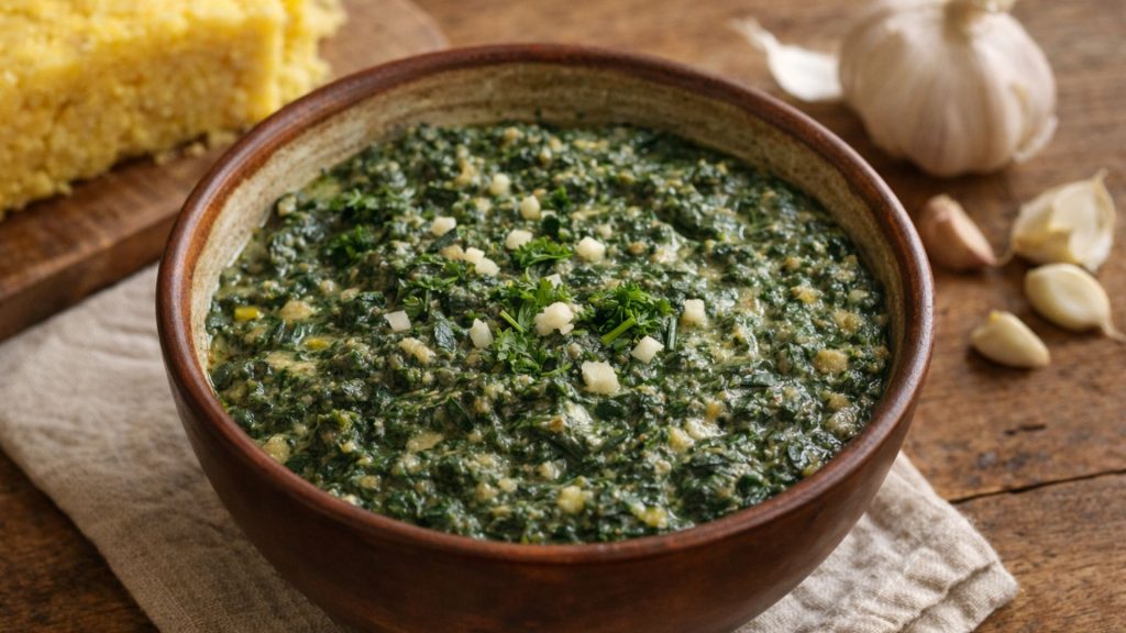 Mancare traditionala de urzici cu malai, preparat romanesc de primavara