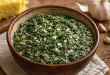 Mancare traditionala de urzici cu malai, preparat romanesc de primavara