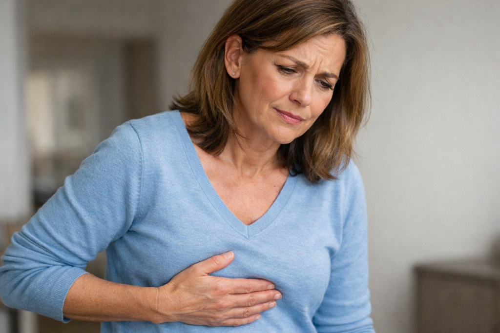 femeie cu durere în zona pancreasului și disconfort abdominal după masă