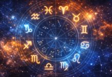 Horoscopul primăverii 2026. Cinci zodii intră într-o perioadă de aur. Banii și oportunitățile apar pe neașteptate simboluri zodiacale luminoase pe fundal cosmic reprezentând horoscopul primăverii 2026