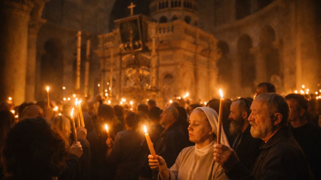 Lumina Sfântă de la Ierusalim adusă în România de Paște