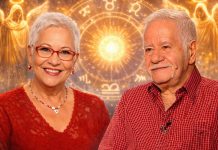 mihai voropchievici și lidia fecioru cu simboluri zodiacale și arhangheli