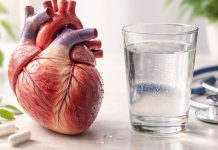 Legătura dintre apă și infarct. Obiceiul simplu pe care medicii spun că nu trebuie să-l ignori Pahar cu apă pe noptieră lângă pat, sugerând hidratarea înainte de culcare