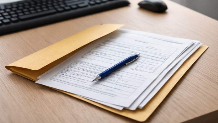 Documente de muncă și adeverință pe masă, dovada vechimii fără carte de muncă