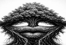 test vizual primul lucru vazut imagine copac radacini