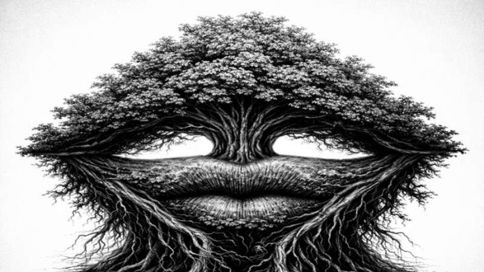 test vizual primul lucru vazut imagine copac radacini