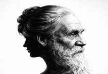 test vizual femeie sau batran iluzie optica