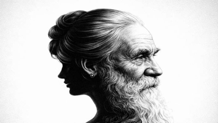 test vizual femeie sau batran iluzie optica