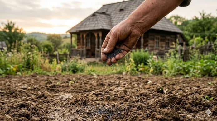 Semințe de mac împrăștiate în jurul casei de Sfântul Gheorghe