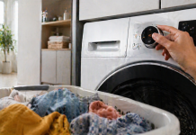 Mașină de spălat setată la 40 de grade