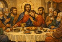Icoană cu Cina cea de Taină și tradiții din Joia Mare