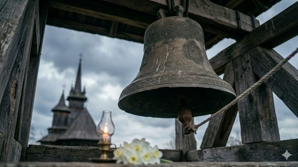 Clopot de biserică în Vinerea Mare care se aude rar și cu jale