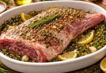 Așa trebuie marinată carnea de miel ca să iasă fragedă și plină de gust. Trucul simplu folosit de gospodine Carne de miel marinată cu usturoi și ierburi pentru Paște