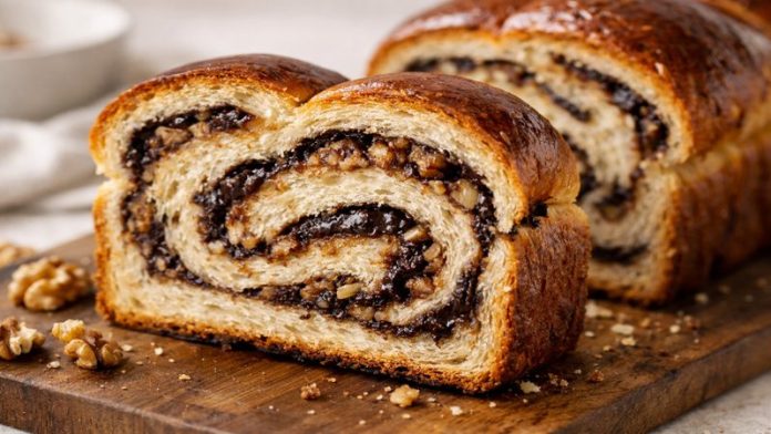 cozonac-pufos-nuca-ciocolata.jpg Cozonac pufos cu nucă și ciocolată tăiat