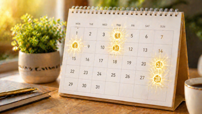 Calendar cu zile de nastere considerate norocoase in numerologie