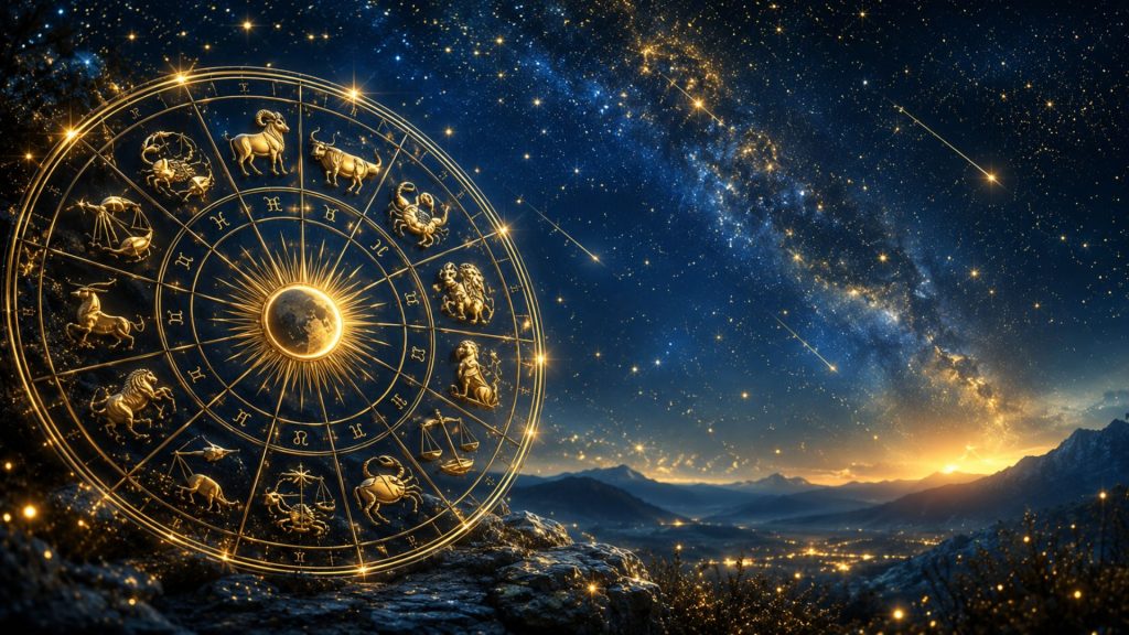 Horoscop 22 mai cu simboluri zodiacale și atmosferă astrologică