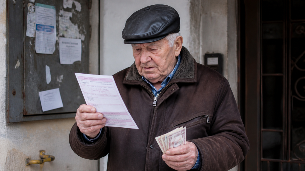 Pensionar tinand bani si talon de pensie