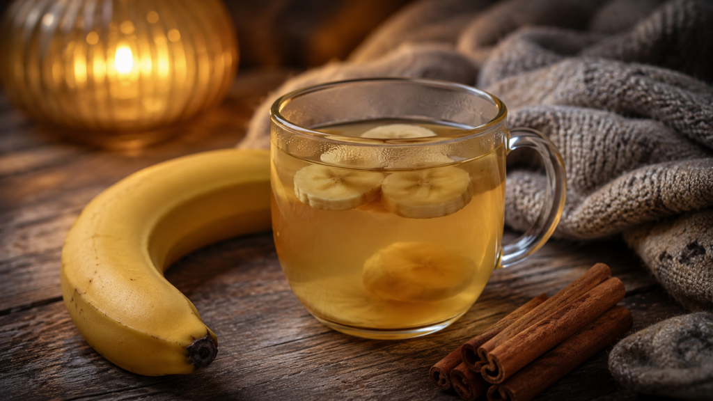 Ceai de banană pentru relaxare și somn liniștit