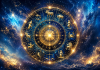 Horoscop 24 iunie 2026. O zodie primește o lecție dură chiar de Sânziene. Probleme, dezamăgiri și tensiuni neașteptate Cerc zodiacal luminos pe fundal cosmic cu simbolurile celor 12 zodii și energie astrală intensă pentru horoscopul zilei de 24 iunie 2026