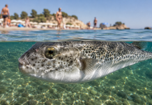 Alertă în vacanțe. Peștele iepure, considerat unul dintre cei mai periculoși pești, se apropie de zonele frecventate de turiști Peștele iepure, specie periculoasă semnalată în apele Greciei