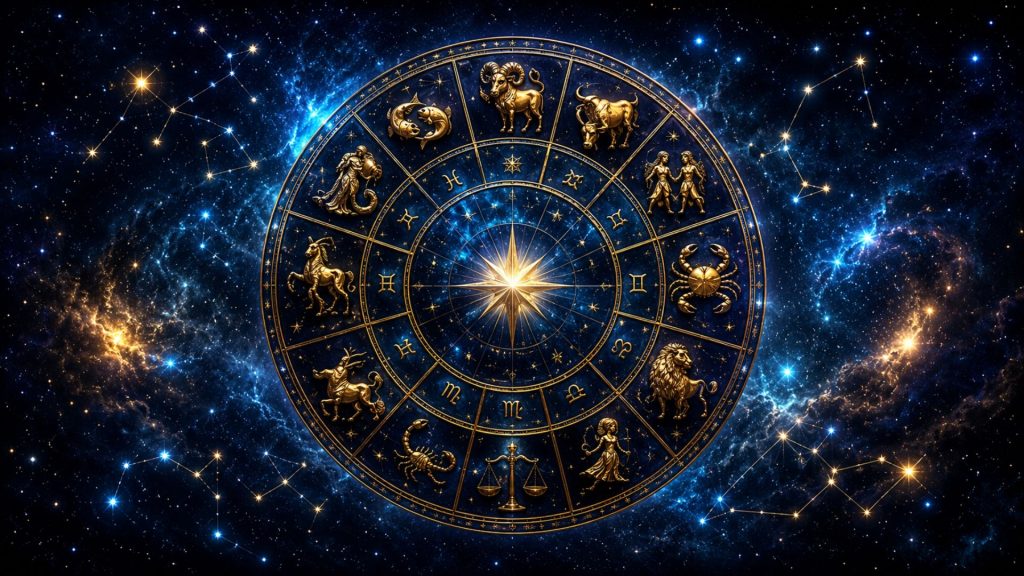 Horoscop 2 iunie 2026 cu simbolurile celor 12 zodii pe fundal cosmic astral.