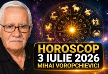 Mihai Voropchievici alături de simboluri zodiacale pentru horoscopul zilei de 3 iulie 2026