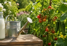 Fertilizare naturală cu lapte pentru roșii și castraveți. Metoda simplă pe care mulți grădinari o folosesc vara Lapte folosit ca fertilizant natural pentru roșii și castraveți în grădină.