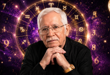 Mihai Voropchievici: Trei zodii sunt protejate de astre până la sfârșitul lunii iulie. Urmează o perioadă cu vești bune Mihai Voropchievici în prim-plan, cu cerc zodiacal și simboluri numerologice pe fundal, ilustrând previziunile pentru finalul lunii iulie.