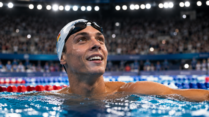 david-popovici-aur-paris-record-european.jpg David Popovici câștigă aurul la 100 metri liber la Campionatele Europene de la Paris