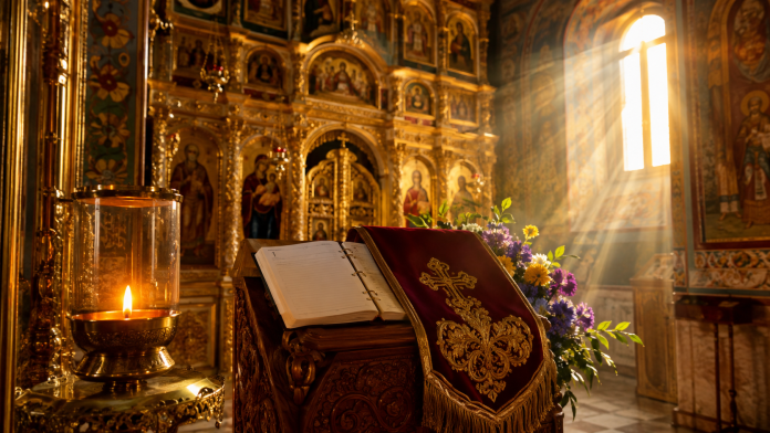 anul-nou-bisericesc-1-septembrie-2026.jpg Biserică ortodoxă luminată de razele dimineții, la începutul noului an bisericesc din 1 septembrie 2026.
